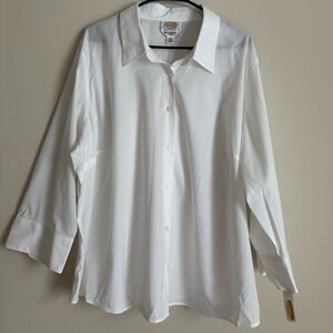 White Button Down Shirt With A Collar
